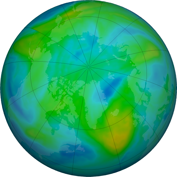 Arctic ozone map for 12 October 2018